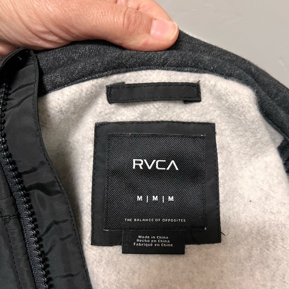 NWOT Mens RVCA Half Zip Hooded Pullover - Picture 4 of 9
